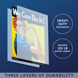 Palace Learning We Can Do It Poster - Rosie the Riveter - Westinghouse Girl - World War 2 Poster - WW2 - LAMINATED (18" x 24")