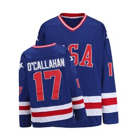 Hockey Jersey of USA 1980 Olympic Team Jerseys #17 Jack O'Callahan Stitched Letters and Numbers White S-XXXL