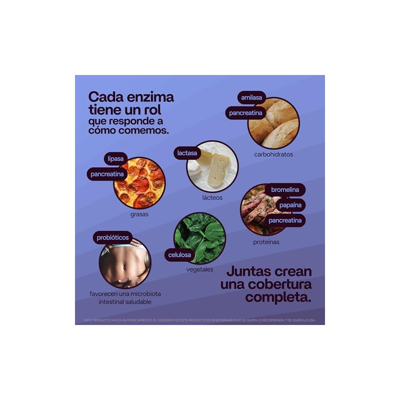 Enzimas Digestivas y Probióticos 3 en 1, 120 Cápsulas Nutrabasics