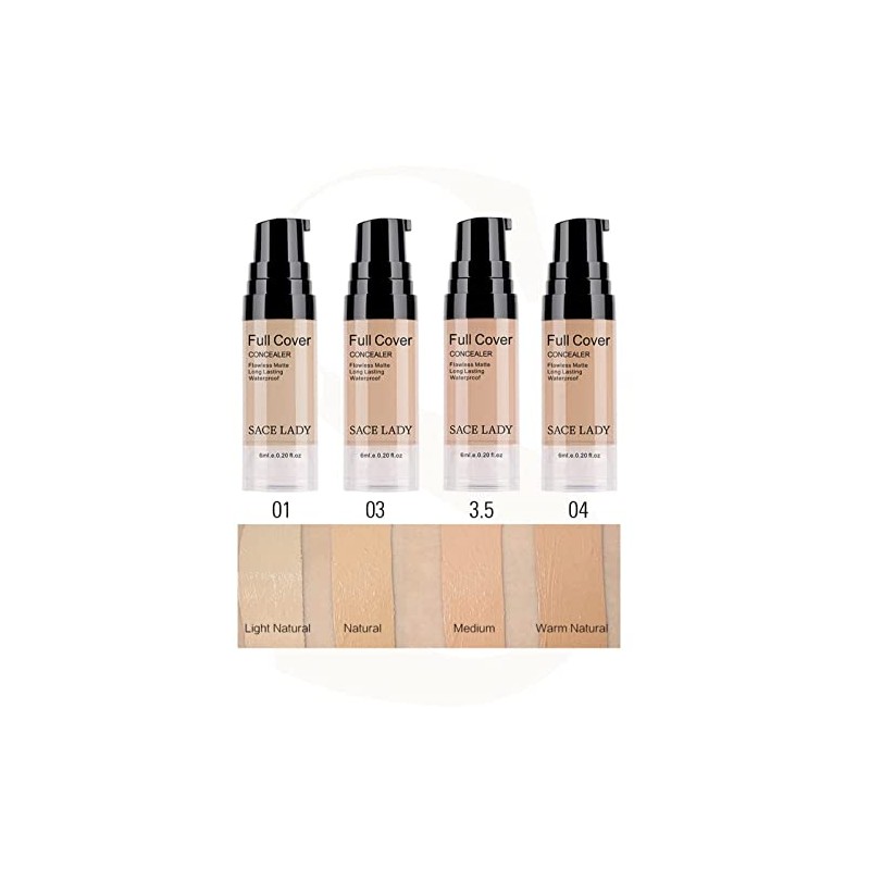 SACE LADY Corrector líquido mate impecable de cobertura completa, cremoso,