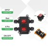 sourcing map Toggle Switch, Rocker Button Inline Cord Switch DPST