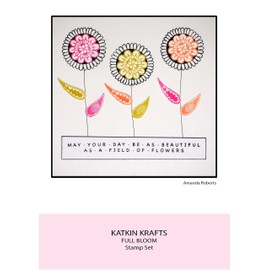 KatKin Krafts KK0038 Full Bloom Stamp Set, 6" x 8", Clear, Clear, 6 x 8 in