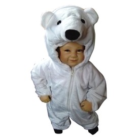 Polar Bear Outfit, F24 size 80-134, for small children, babies and children, polar bear costumes for carnival, toddlers carnival costumes, children's fancy dress costumes, birthday gift, Christmas gift.