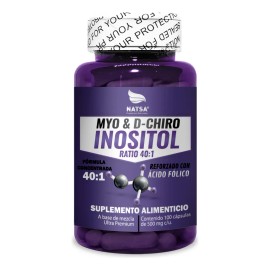 Myo  D-chiro Inositol 401, 100 Cpsulas, Ultra Concentrado, Combinacin Perfecta, Equilibra tu Sistema Hormonal, Fertilidad, Ayuda al Sindrome de...    