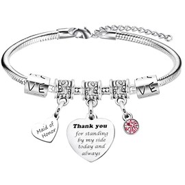 Bridesmaid Gift Wedding Bracelet Bridesmaid Proposal Gifts Maid of Honor Gifts from Bride Wedding Jewelry Wedding Gifts for Maid of Honor Bride Tribe Appreciation Gift for Bridesmaid