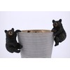 The Bridge Collection 3" Black Bear Pot Hangers - Set