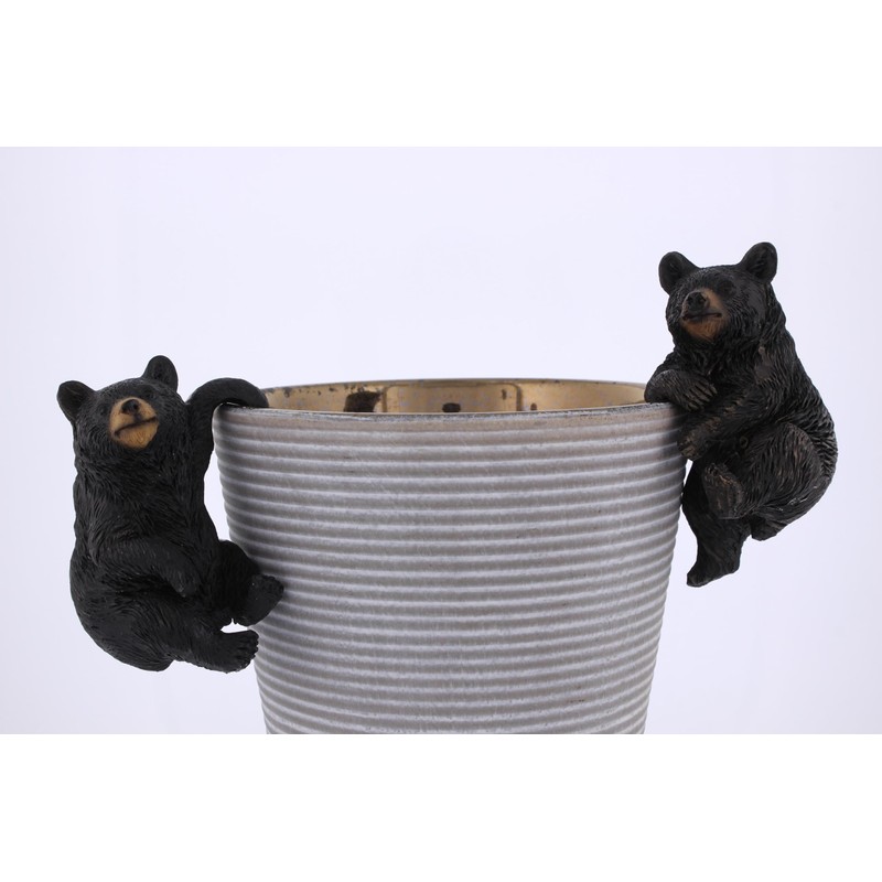 The Bridge Collection 3" Black Bear Pot Hangers - Set