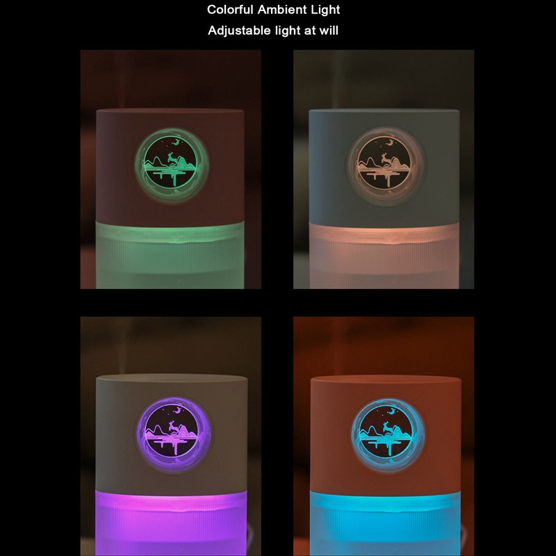 Mini Humidifier Quiet USB Rechargeable Fine Mist Portable Desktop Humidifier
