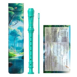 SDREAM Soprano Recorder Instrument for Beginner&School Student with Cleaning Rod & Leather Bag (Green)
