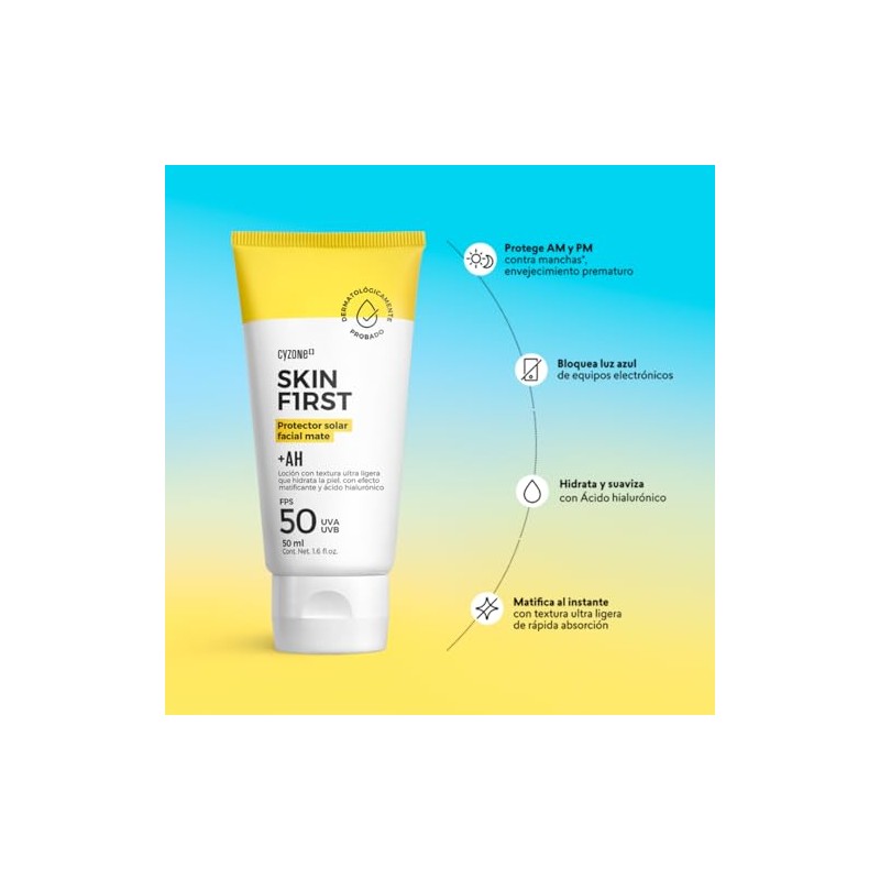 CYZONE - Skin First Protector Solar Facial 50 ml, Protección