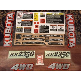 Aftermarket OEM Kubota 2350 Tractor BX Decal Kit Tractor Decals Sticker FULL SET+Applicator