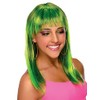 green long wig, wig adult NEON GLAMOROUS GREEN WIG