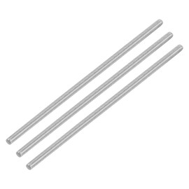 QUARKZMAN 3 Pieces Threaded Rods, M5 x 160 mm, 304 Stainless Steel, Threaded Rod with Metric Full Thread, M5-0.8 Threaded Screw for Furniture and Machine Assembly