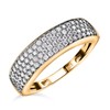 TJC Moissanite Band Ring In Yellow Gold Plated 925 Sterling