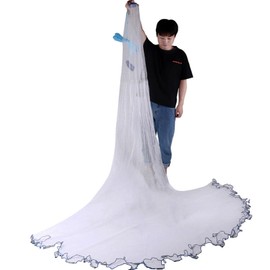 Lawaia Fishing Nets Cast Net Hand Throw Fishing Cast Net Fish Trap Throw Net Saltwater Fishing Gear- Ideal for Shrimp Fish and Fly Fishing - 12FT Radius