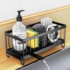 PKBD Kitchen Sink Caddy, Rustproof 304 Stainless Steel Sponge Holder