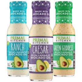 Primal Kitchen Creamy Salad Dressing Variety 3 Pack No Dairy Ranch Caesar Green Goddess
