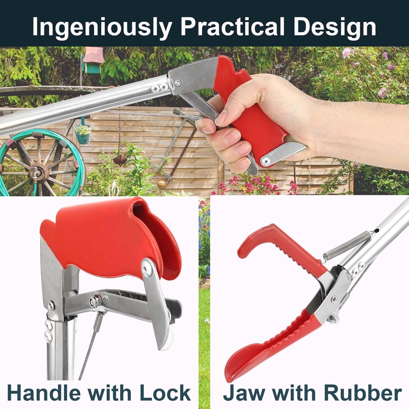 Lconvicely 50in Multi-Functional Snake Grabber Tool Set，Collapsible Snake Catcher with