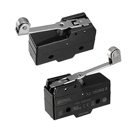 tatoko XZ-15GW2-B SPDT NO+NC Hinge Roller Lever Microswitch Action Switch with Screw Terminals 2PCS