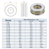 sourcing map 4pcs F6-12M Miniature Thrust Ball Bearings 6mm Bore