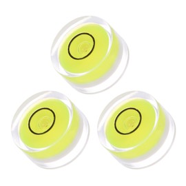 Kozelo 3pcs Small Circular Bubble Spirit Levels - [19mm Diameter 10mm Thickness] Mini Round RV Level Leveling Tools for Travel Trailer Turntable Camera, Lime