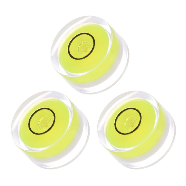 Kozelo 3pcs Small Circular Bubble Spirit Levels - [19mm Diameter