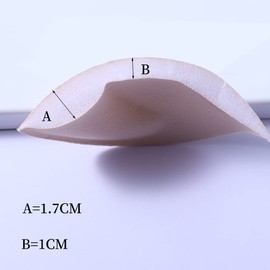 LOVHU JIMA Women's Full Pad, 3 Pairs, 6 Pieces, Bust Pad, Sponge Breast Pad, Removable, Nursing Bra, Insert Cup, Approximately 4.6 inches (11.8 cm)