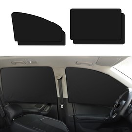 RGOAANC 4PCS Car Window Shades, Car Window Covers, Universal Magnetic Curtain for Baby and Kids with Sun UV Protection, Car Accessories Side Window Sun Shade Privacy Sunshade Fit Sleeping Camping