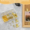Gold Push Pins Set, 310 Pcs Decorative Thumb Tacks for