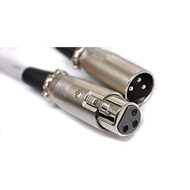 CLASSIC PRO XLR Male to XLR Female MIX010 White Microphone Cable 3.3 ft (1 m) XLR Canon
