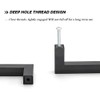 LONTAN 10 Pack Kitchen Cupboard Handles - 96mm Black Cabinet
