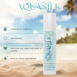 AQUA SILK Haarcreme für den Sommer, schützt das Haar vor Meer und Chlor, Seide und Aloe Vera, M·O·I Haircare | 100 ml