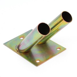 Double Flag Holder, Galvanised Steel Wall Mount, 23mm Diameter, Weather-Resistant