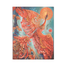 Firebird (Birds of Happiness) Ultra Lined Journal: Flexi softcover, 100 gsm, ribbon marker, memento pouch, book edge printing, no closure (Bird of Happiness)