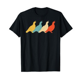 Partridge Vintage Retro Bird Quail Grouse Lover 60s 70s Gift T-Shirt