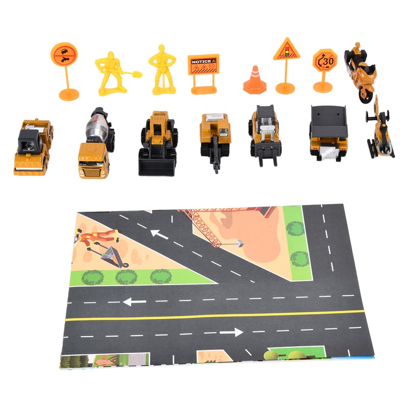 Pull Back Construction Vehicle Toys 1:64 Kids Truck Excavator Crane