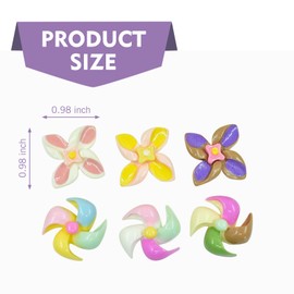 yorpyep 12 PCS Car Dashboard Ornaments, Gyroscope Rotating Mini Windmill for Rearview Mirror Rear Wiper Center Console, Cute Playful Small Pinwheel Rotating Decorations, for Most Cars (Multicolored)