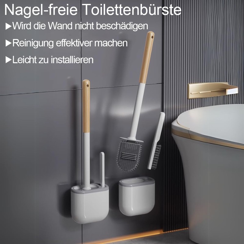 Toilet Brush Set2-Wood