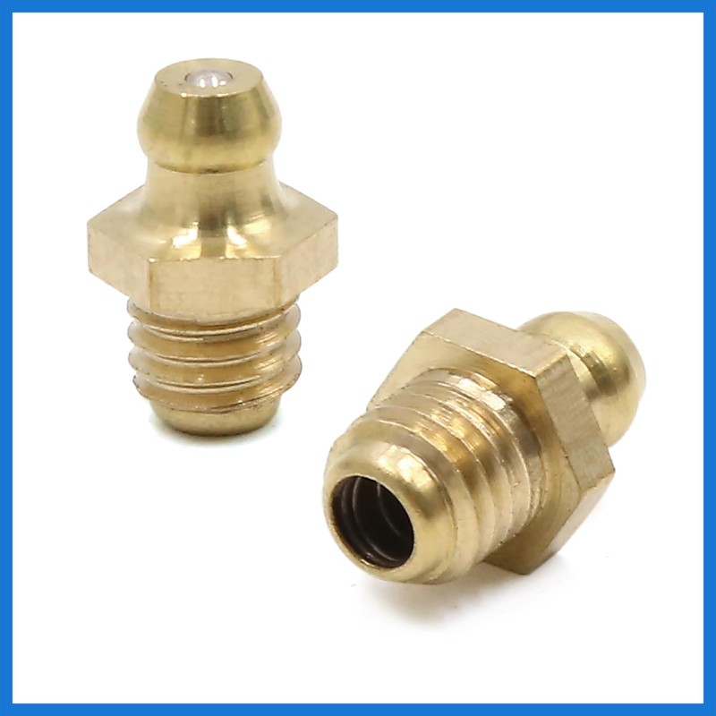 VekAuto 10pcs M8 x 1.25 Thread Brass Straight Grease Nipple