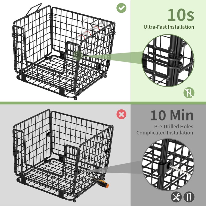 GGIU Wire Storage Basket For Kitchen Pantry and Counter -