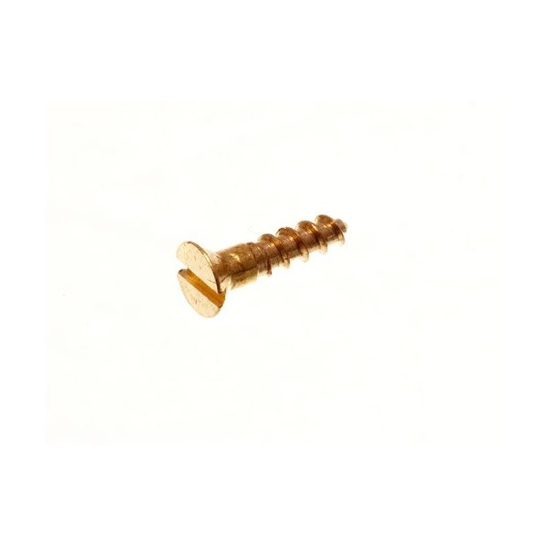 Screws No. 2 X 3/8 INCH Slotted CSK COUNTERSUNK Solid Brass (Pack of 100)