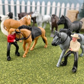 Safari Ltd. Horse Lovers TOOB - 8 Figurines: Gypsy Vanner, Clydesdale, Arabian, Percheron, Quarter, Palomino, Cowboy, Cowgirl - Educational Toy Figures For Boys, Girls & Kids Ages 3+