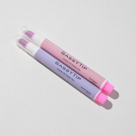 SASSYTIP Ceramic Cuticle Pusher, Cuticle Removal Pen - flavour: Rose&Lavender, quantity: 1set（rose*1 & lavender*1）