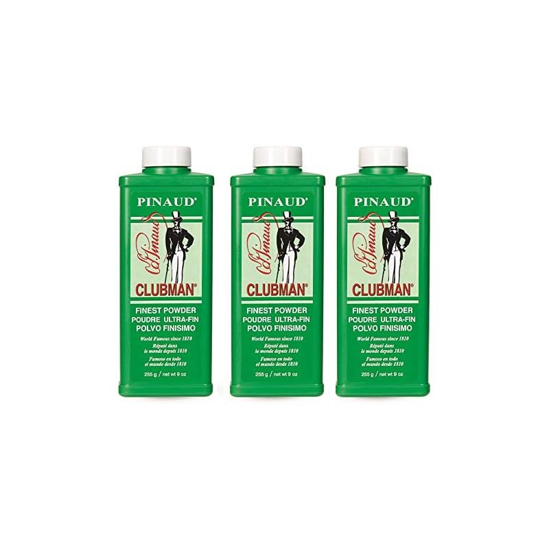Clubman Pinaud Finest Talc Powder, 9 Ounce (Pack of 3)