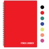 Fitness Log Book Plastic Cover Red - Undated Workout Diary