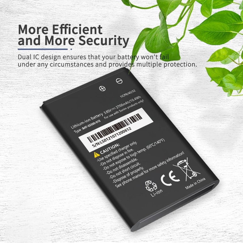 ITMBET Battery for Sonim XP3 Plus XP3900, High Capacity BAT-02300-01S