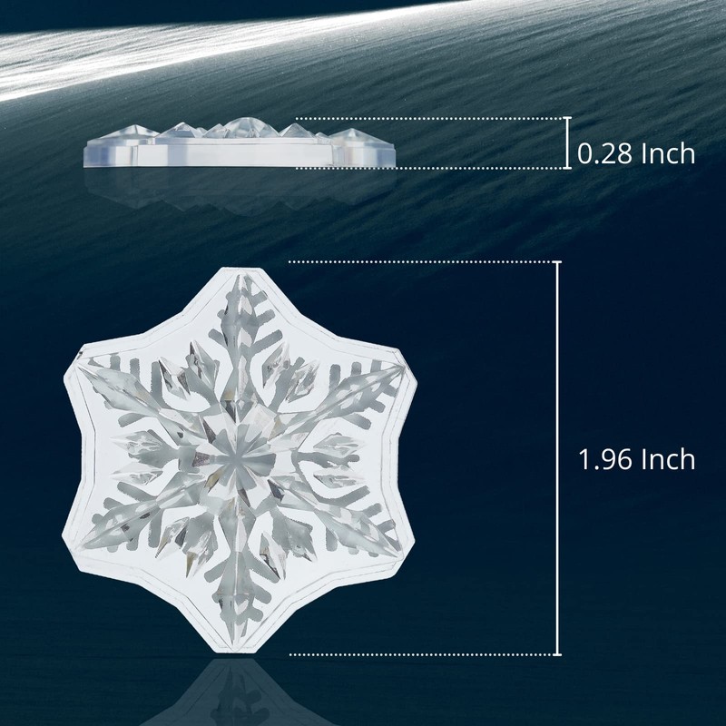 devembr Snowboard Stomp Pad, 3D Clear Snowflake Snowboard Stomp Pads,