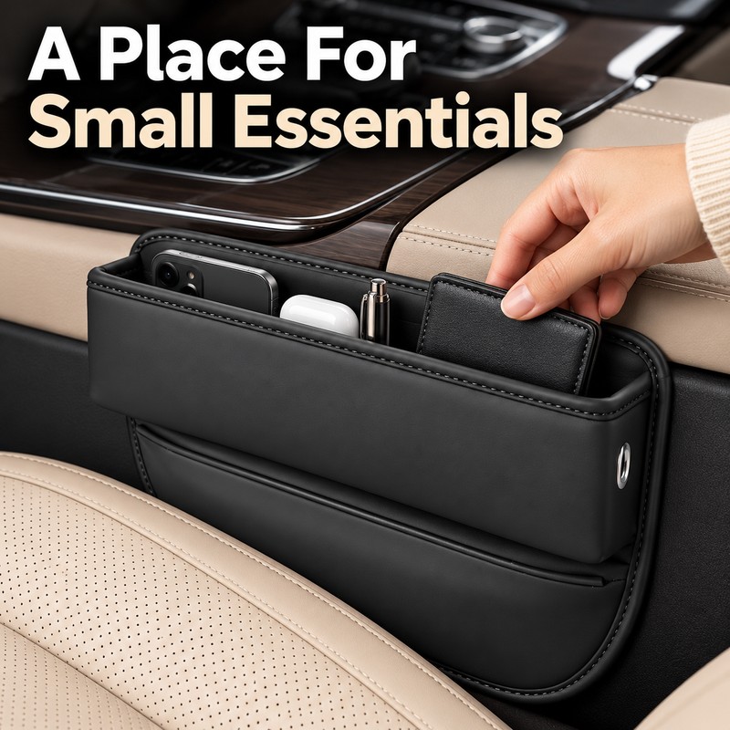Car Seat Gap Organizer for Phones & Small Essentials –