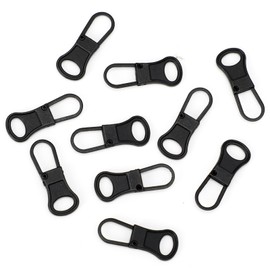 10 Pcs Zipper Pull Replacement Detachable Zipper Part Replacement Zipper Repair Kit Zipper Pull Tab Repair for Jacket Backpacks Purses Suitcase Luggage Dresses (Black)