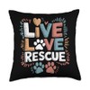 Live Love Rescue, Shelter Save Pet Adopt Animal Rescue Throw